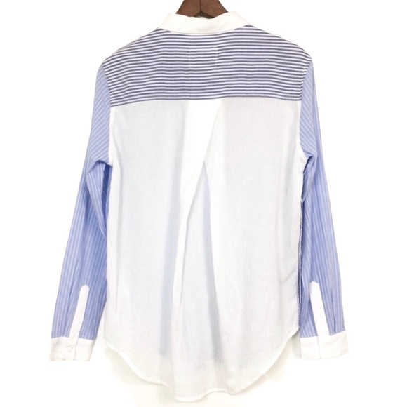 RAILS Stripe Regular Fit Casual Bottom Down Shirt in  Blue with White Size S - Picture 3 of 5